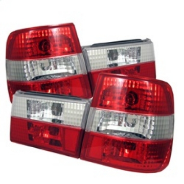 Picture of Spyder BMW E34 5-Series 88-95 Euro Style Tail Lights Red Clear ALT-YD-BE3488-RC