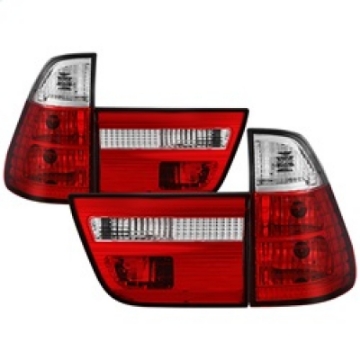 Picture of Spyder BMW E53 X5 00-06 4PCS Euro Style Tail Lights- Red Clear ALT-YD-BE5300-RC