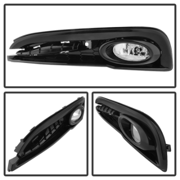 Picture of Spyder Honda Civic 2013-2014 4dr OEM Fog Light W-Switch Clear FL-HC2013-4D-C