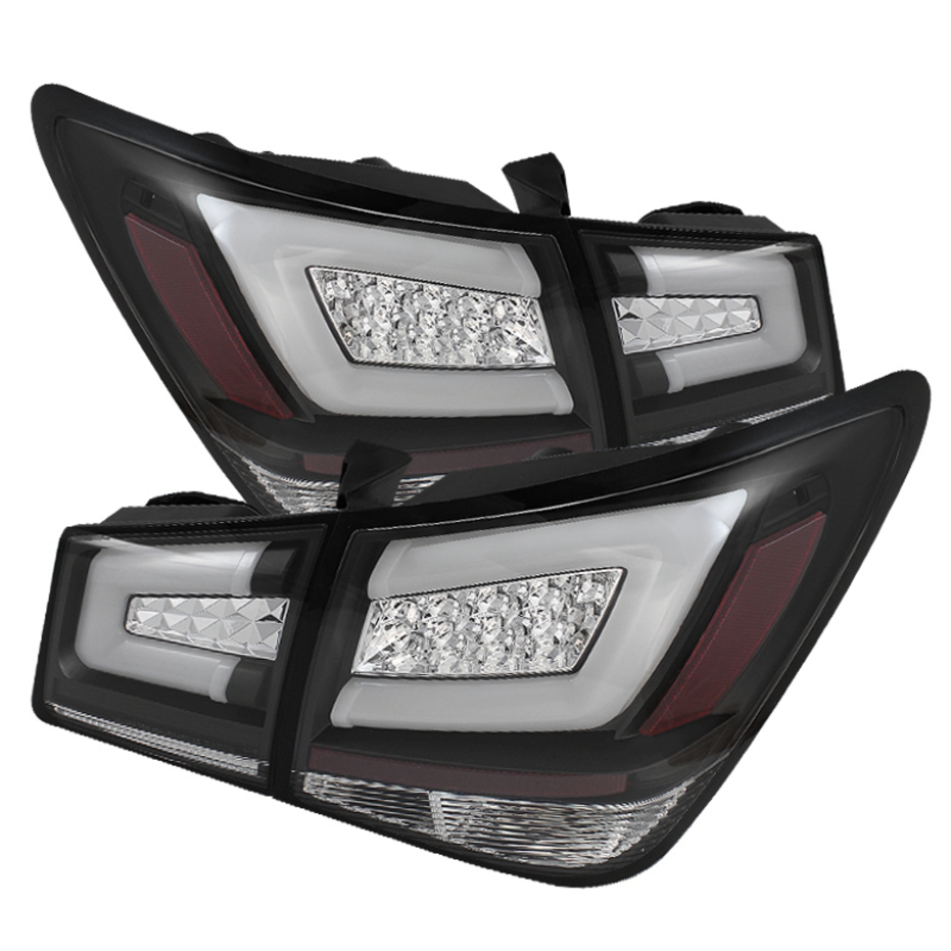 Picture of Spyder Chevy Cruze 2011-2014 Light Bar LED Tail Lights Black ALT-YD-CCRZ11-LBLED-BK