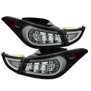 Picture of Spyder Hyundai Elantra 11-13 Light Bar LED Tail Lights Black ALT-YD-HYELAN11-LED-BK