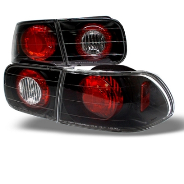 Picture of Spyder Honda Civic 92-95 2-4DR Euro Style Tail Lights Black ALT-YD-HC92-24D-BK