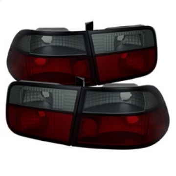 Picture of Spyder Honda Civic 96-00 2Dr Crystal Tail Lights Red Smoke ALT-YD-HC96-2D-CRY-RS