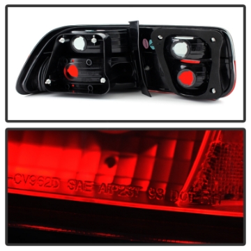 Picture of Spyder Honda Civic 96-00 2Dr Crystal Tail Lights Red Smoke ALT-YD-HC96-2D-CRY-RS