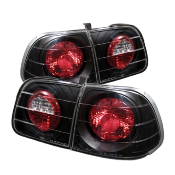 Picture of Spyder Honda Civic 99-00 4Dr Euro Style Tail Lights Black ALT-YD-HC99-4D-BK