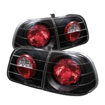 Picture of Spyder Honda Civic 99-00 4Dr Euro Style Tail Lights Black ALT-YD-HC99-4D-BK