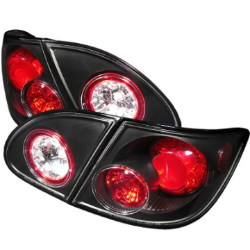 Picture of Spyder Toyota Corolla 03-08 Euro Style Tail Lights Black ALT-YD-TC03-BK