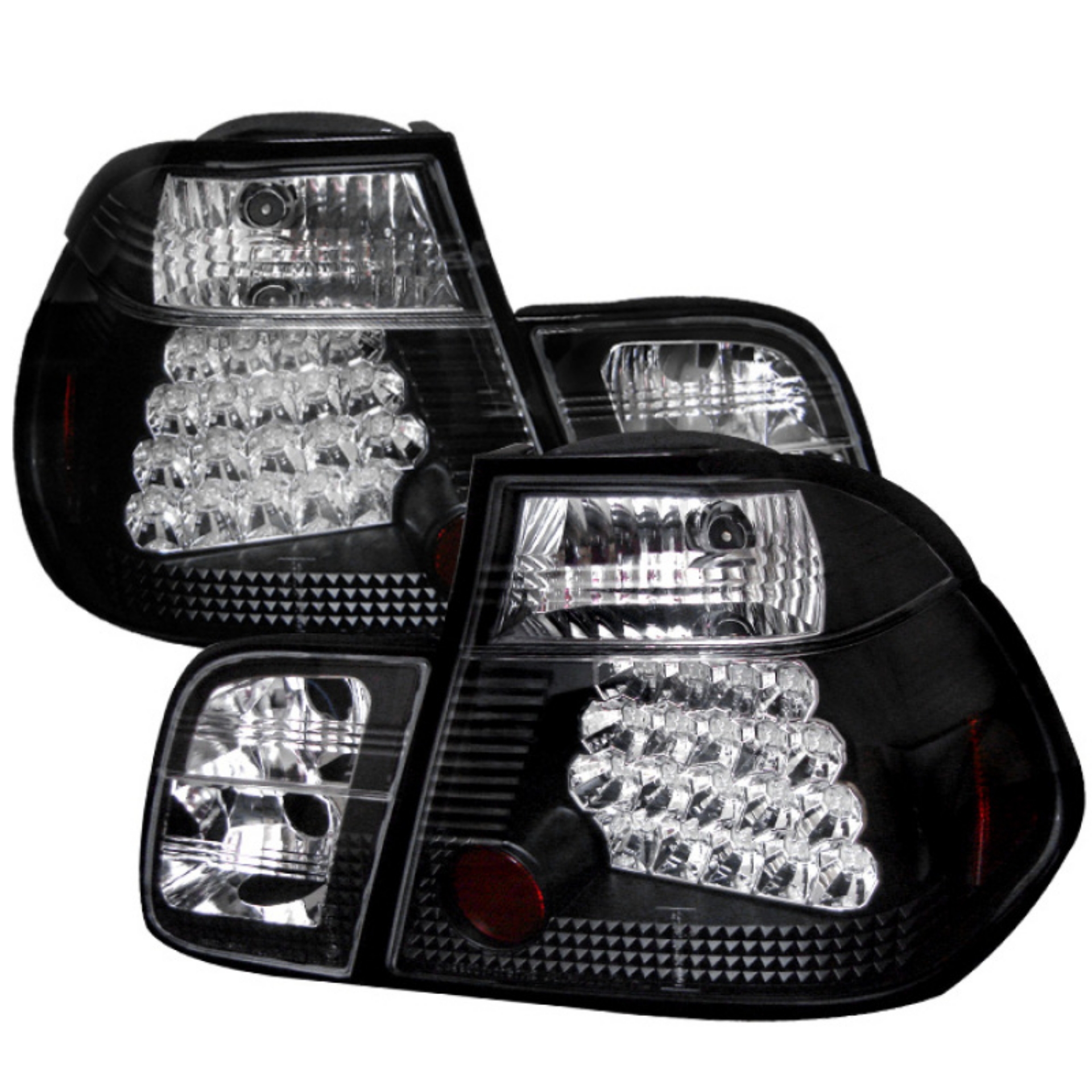 Picture of Spyder BMW E46 3-Series 99-01 4Dr LED Tail Lights Black ALT-YD-BE4699-4D-LED-BK