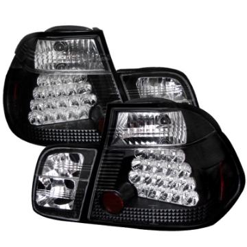 Picture of Spyder BMW E46 3-Series 99-01 4Dr LED Tail Lights Black ALT-YD-BE4699-4D-LED-BK