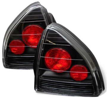 Picture of Spyder Honda Prelude 92-96 Euro Style Tail Lights Black ALT-YD-HP92-BK