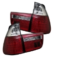 Picture of Spyder BMW E53 X5 00-06 4PCS LED Tail Lights Red Clear ALT-YD-BE5300-LED-RC