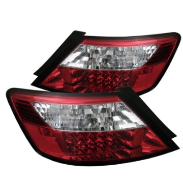 Picture of Spyder Honda Civic 06-08 2Dr LED Tail Lights Red Clear ALT-YD-HC06-2D-LED-RC