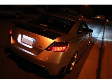 Picture of Spyder Honda Civic 06-08 2Dr LED Tail Lights Red Clear ALT-YD-HC06-2D-LED-RC
