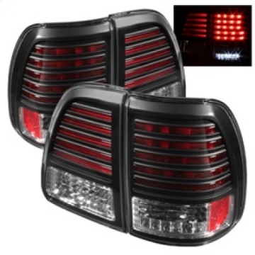 Picture of Spyder Toyota Land Cruiser 98-05 LED Tail Lights Black ALT-YD-TLAN98-LED-BK