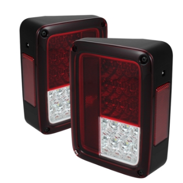 Picture of Spyder Jeep Wrangler 07-15 LED Tail Lights Red Clear ALT-YD-JWA07-LED-RC