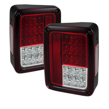 Picture of Spyder Jeep Wrangler 07-15 LED Tail Lights Red Clear ALT-YD-JWA07-LED-RC