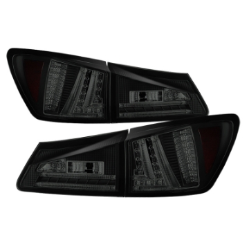 Picture of Spyder Lexus IS250 06-08 LED Tail Lights Black Smoke ALT-YD-LIS06-LED-BSM