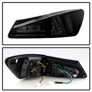 Picture of Spyder Lexus IS250 06-08 LED Tail Lights Black Smoke ALT-YD-LIS06-LED-BSM