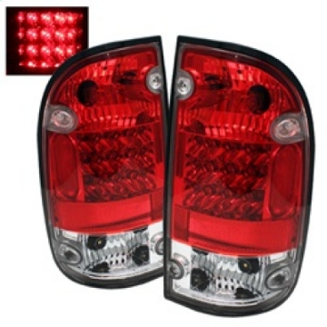 Picture of Spyder Toyota Tacoma 01-04 LED Tail Lights Red Clear ALT-YD-TT01-LED-RC