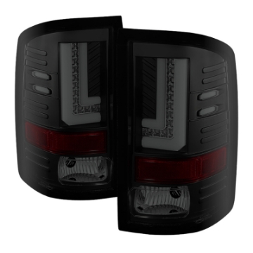 Picture of Spyder GMC Sierra 14-16 LED Tail Lights Black Smoke ALT-YD-GS14-LBLED-BSM
