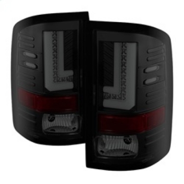 Picture of Spyder GMC Sierra 14-16 LED Tail Lights Black Smoke ALT-YD-GS14-LBLED-BSM
