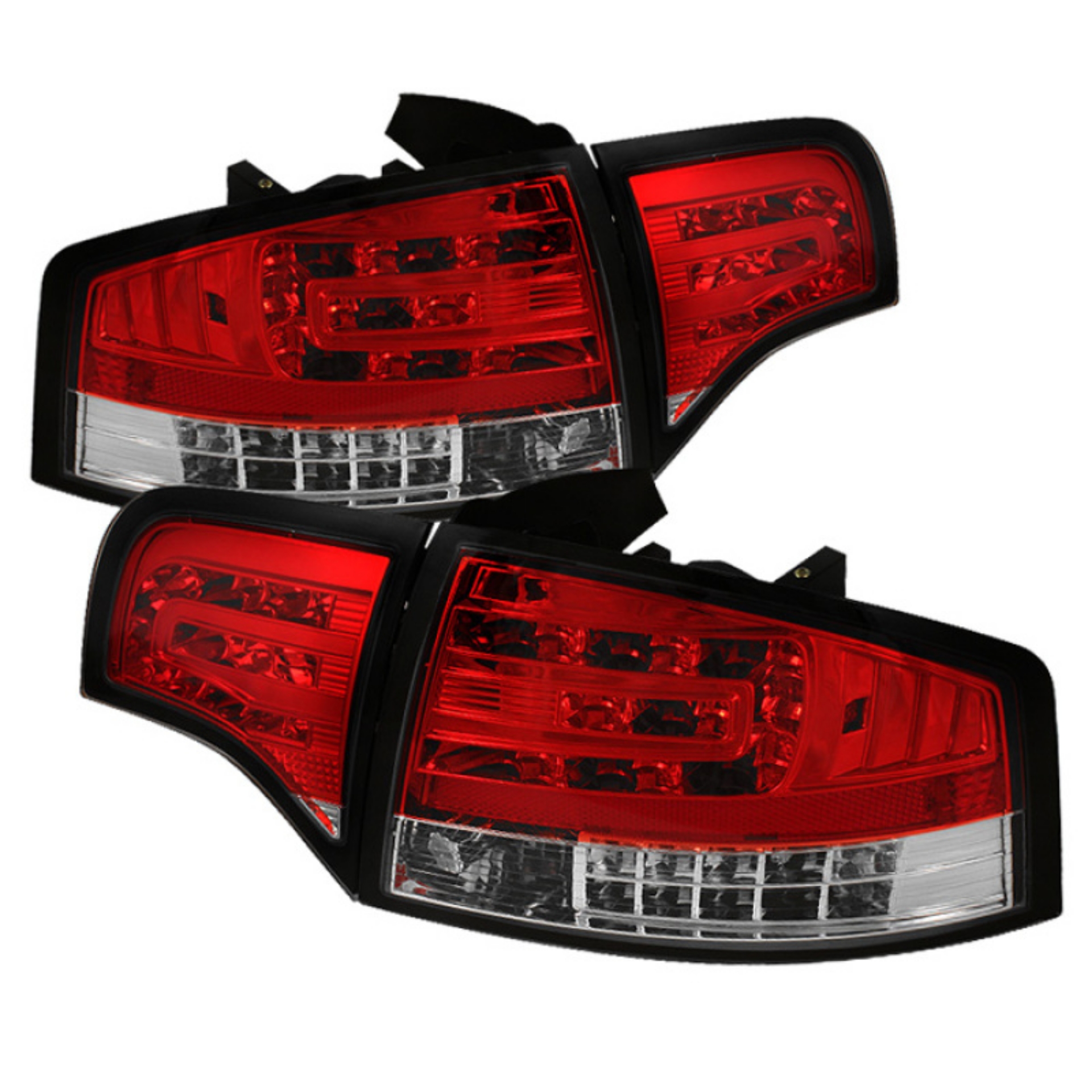 Picture of Spyder Audi A4 4Dr 06-08 LED Tail Lights Red Clear ALT-YD-AA406-G2-LED-RC