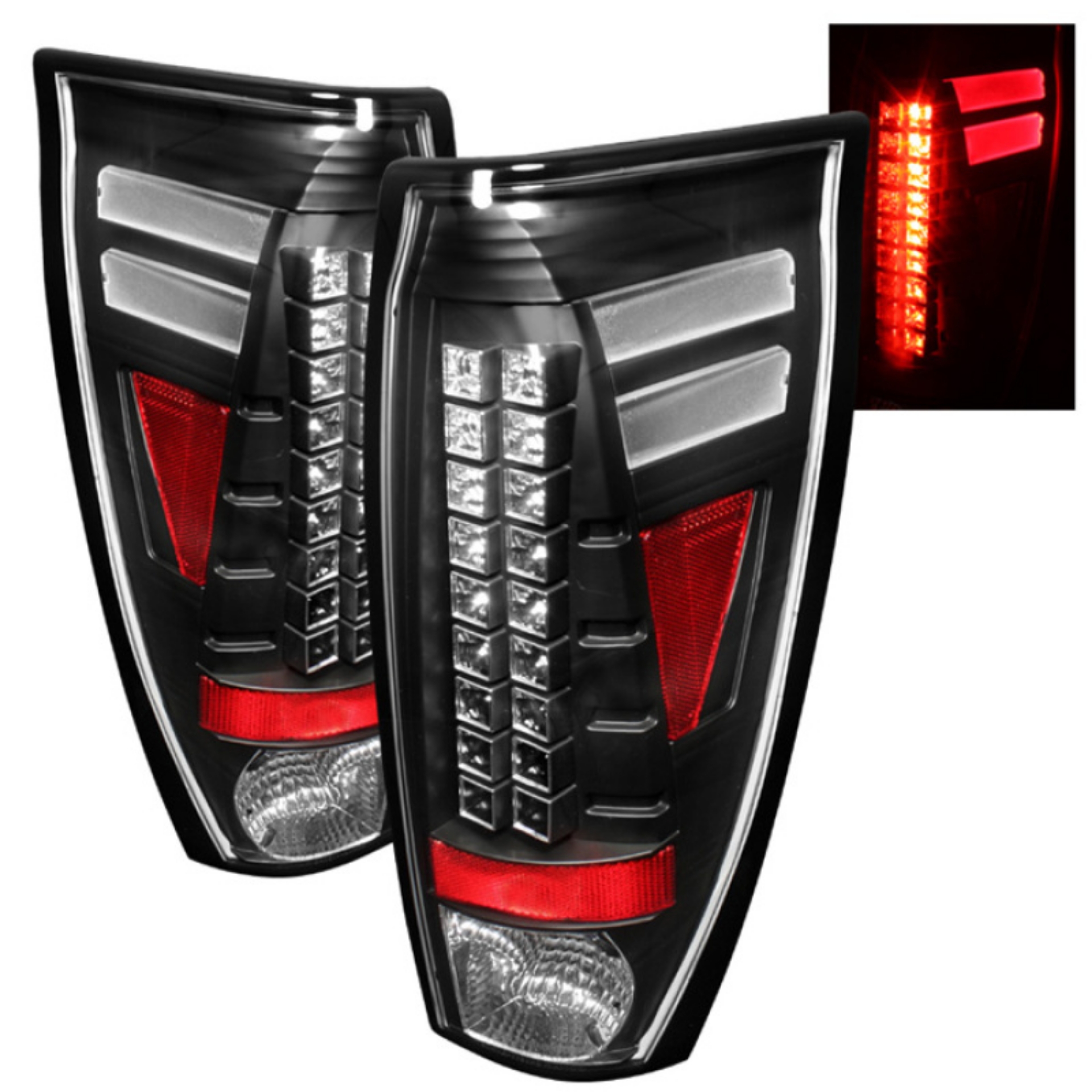 Picture of Spyder Chevy Avalanche 02-06 LED Tail Lights Black ALT-YD-CAV02-LED-BK