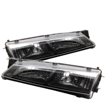 Picture of Spyder Nissan 240SX 97-98 Crystal Headlights Black HD-YD-N294-BK