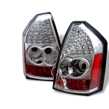 Picture of Spyder Chrysler 300 05-07 LED Tail Lights Chrome ALT-YD-CHR305-LED-C