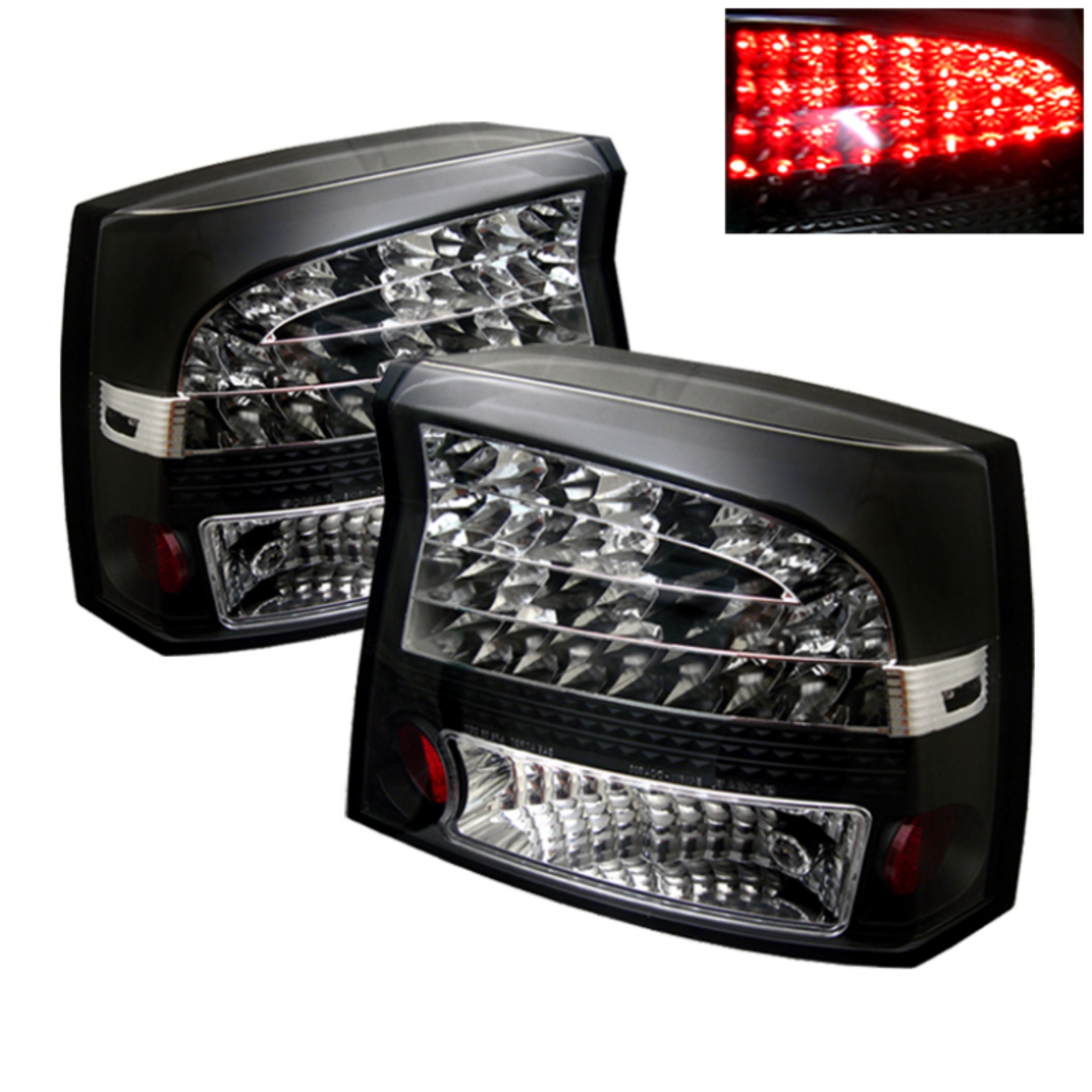 Picture of Spyder Dodge Charger 06-08 LED Tail Lights Black ALT-YD-DCH05-LED-BK