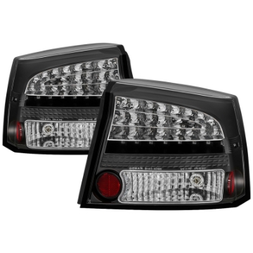 Picture of Spyder Dodge Charger 06-08 LED Tail Lights Black ALT-YD-DCH05-LED-BK