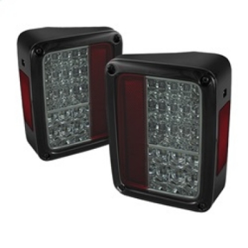 Picture of Spyder Jeep Wrangler 07-15 LED Tail Lights Smoke ALT-YD-JWA07-LED-SM