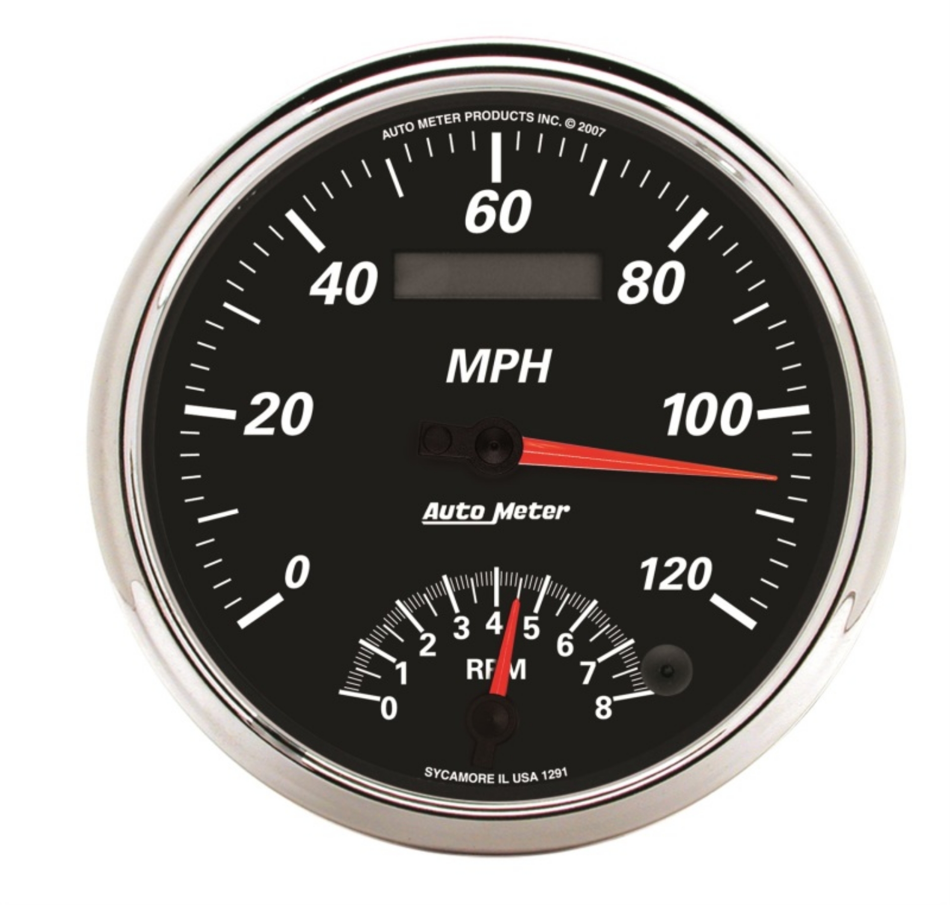 Picture of Autometer Designer Black II 5in 120 MPH & 8k RPM In-Dash Tach-Speedo