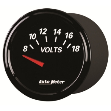 Picture of Autometer Designer Black II 52mm 18V Voltmeter Gauge