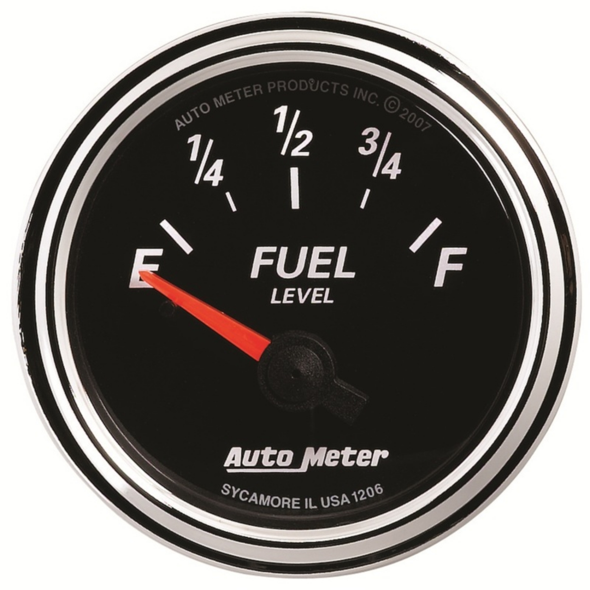 Picture of Autometer Designer Black II 52mm 240 Ohm Empty-33 Ohm Full Fuel Level Gauge