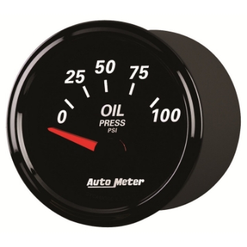 Picture of Autometer Designer Black II 52mm 100 PSI Oil Pressure Gauge
