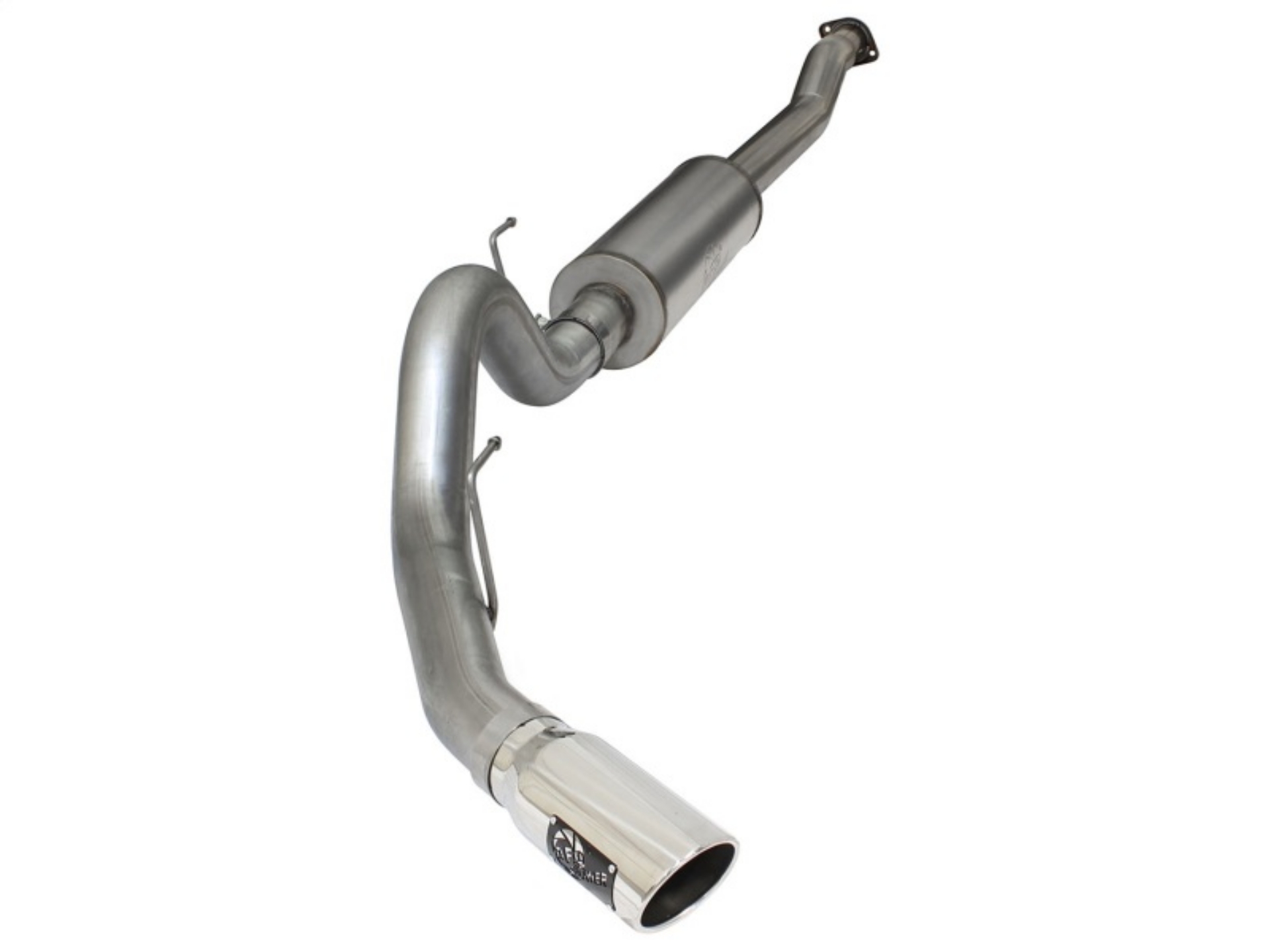 Picture of aFe MACHForce XP SS Exhaust 4in Cat-Back w- Polish Tip 2015 Ford F-150 EcoBoost V6 2-7-3-5Ltt
