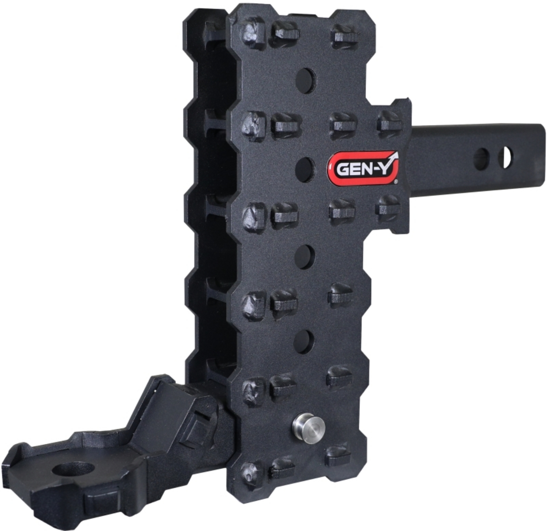 Picture of Gen-Y Phantom-X 2in Hollow Shank 7in Offset Drop 700lb TW 7K Hitch w-GH-13051X Platinum Ball Mount