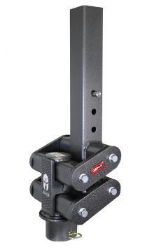 Picture of Gen-Y Spartan Torsion-Flex 5in Offset 4in SQ Tube Gooseneck 3in Coupler Standard Height
