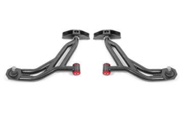 Picture of BMR 10-14 Ford Mustang Non-Adj- Lower A-Arms Delrin-Rod w- 19mm Tall Ball Joint - Black Hammertone