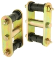 Picture of RockJock 76-86 CJ HD Leaf Spring Shackles Front w- Urethane Bushings HD Greasable Bolts Pair