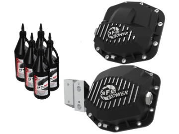 Picture of aFe Pro Series Rear Differential Cover Black w-Gear Oil 20-21 Jeep Gladiator JT V6 3-6L