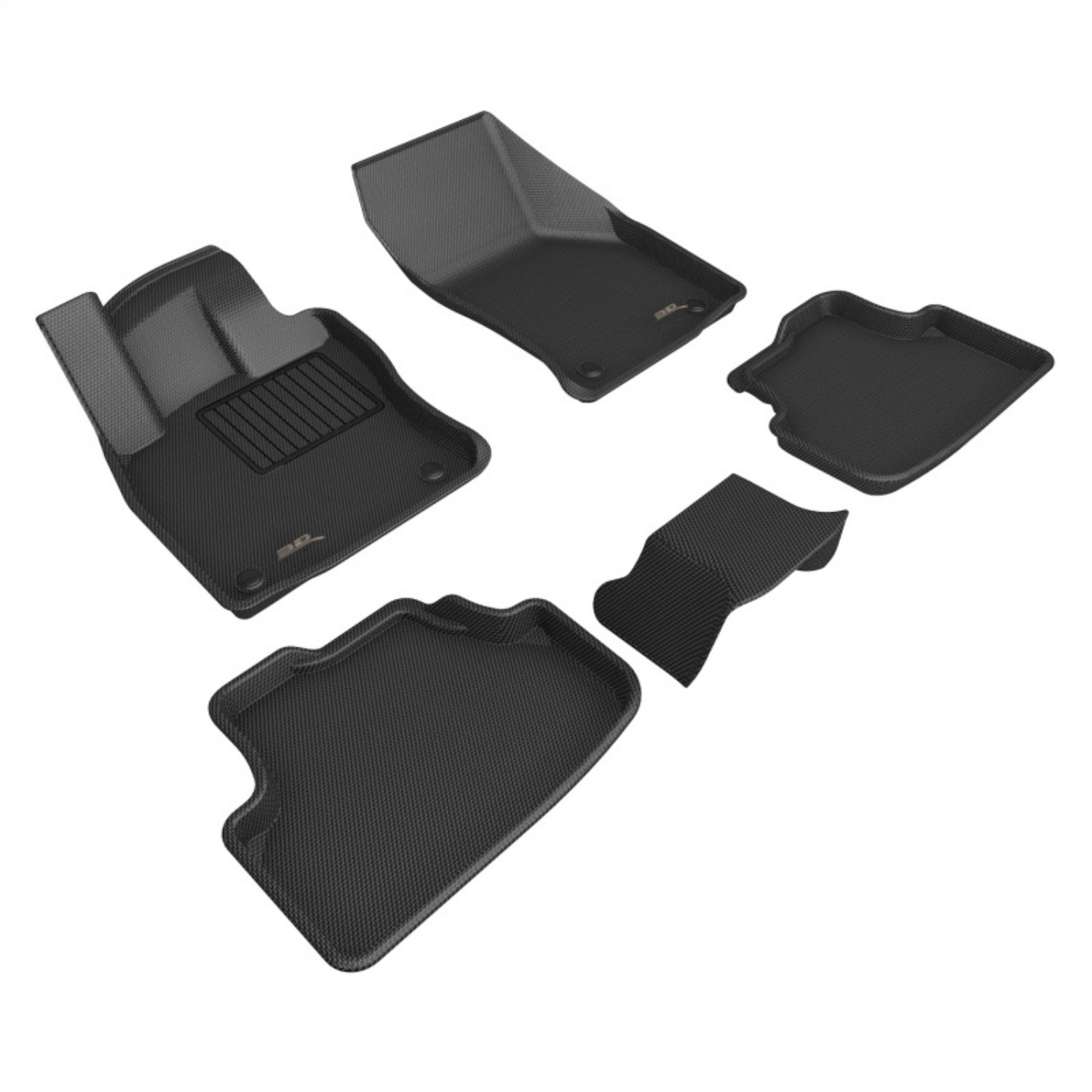Picture of 3D Maxpider 21-23 Volkswagen Golf Gti-Golf R Kagu Floor Mat- Black R1 R2