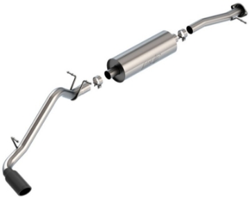 Picture of Borla 15-21 Chevrolet Colorado S-Type Cat-Back Black Chrome Tips