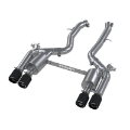 Picture of MBRP 18-22 BMW M2 Competition 3-0L T304 SS 3in Resonator-Back Exhaust Quad Rear w- Carbon Fiber Tips