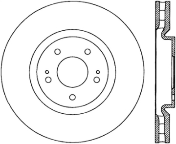 Picture of StopTech 03-06 Mitsubishi Lancer SportStop Cryo Slotted & Drilled Front Left Rotor