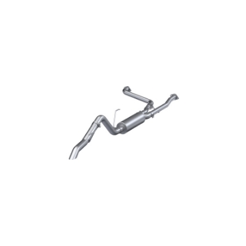 Picture of MBRP 22-23 Nissan Frontier 3-8L 3in Tip 3in Cat Back Turndown Exit Street Profile - Aluminized Steel