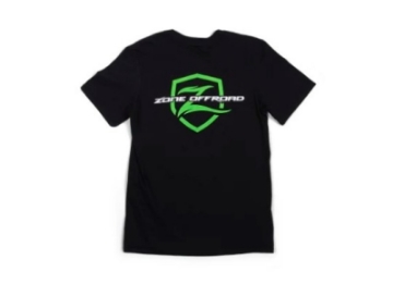 Picture of Zone Offroad Black Premium Cotton T-Shirt - Green Logo - Large