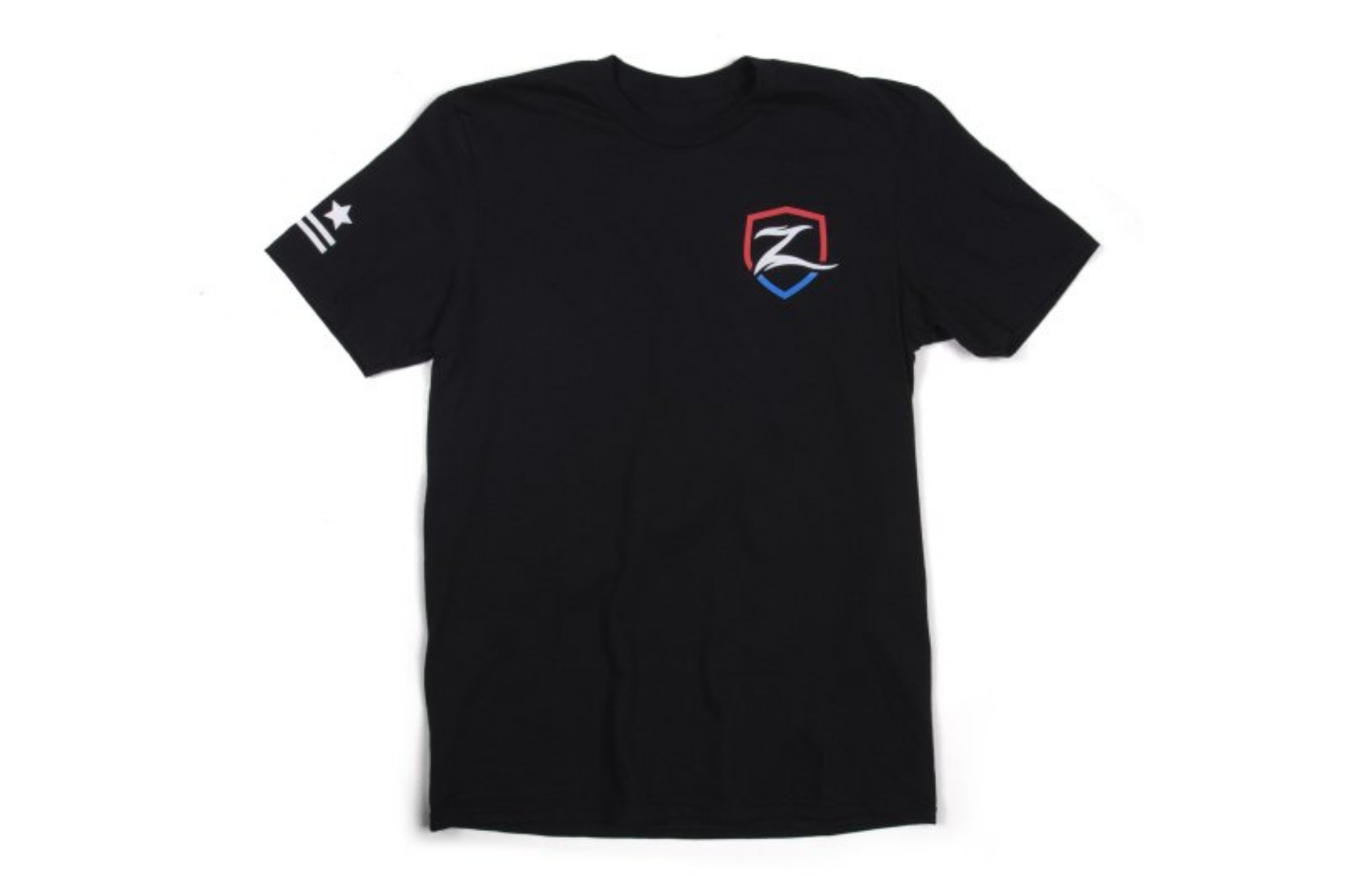 Picture of Zone Offroad Black Premium Cotton T-Shirt w- Patriotic Zone Logos - Small