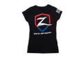 Picture of Zone Offroad Black Premium Cotton T-Shirt w- Patriotic Zone Logos - Womens - L